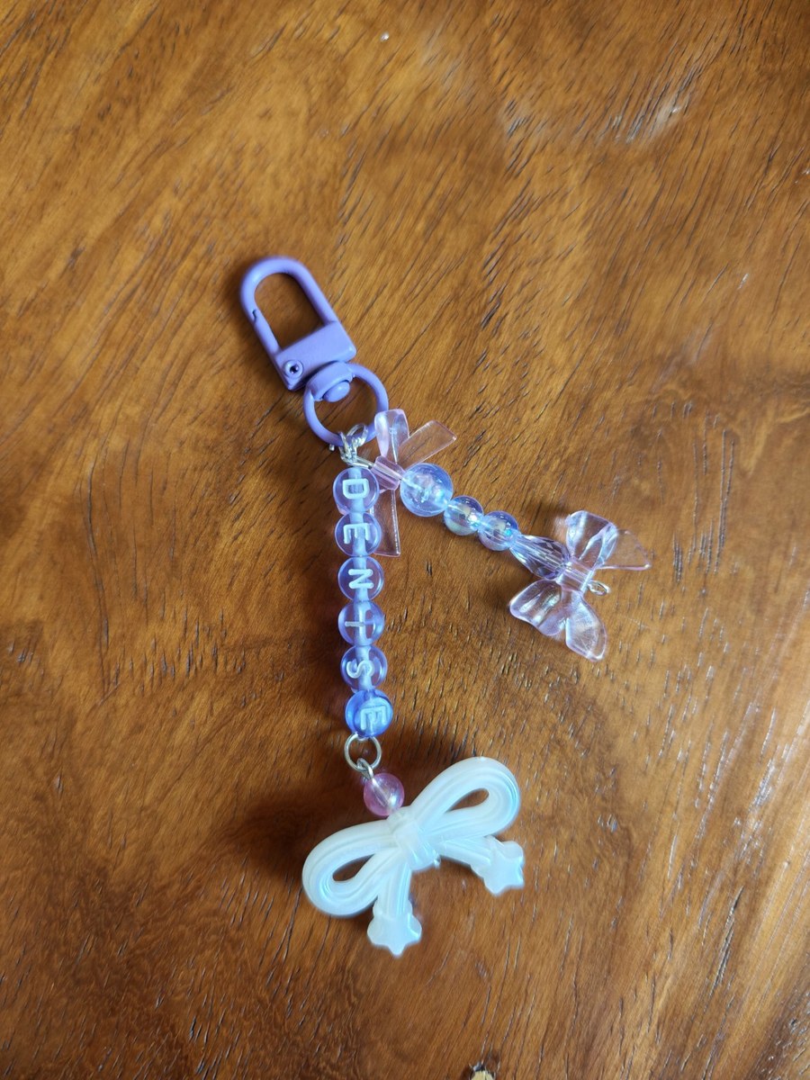 Purple Bow Keychain