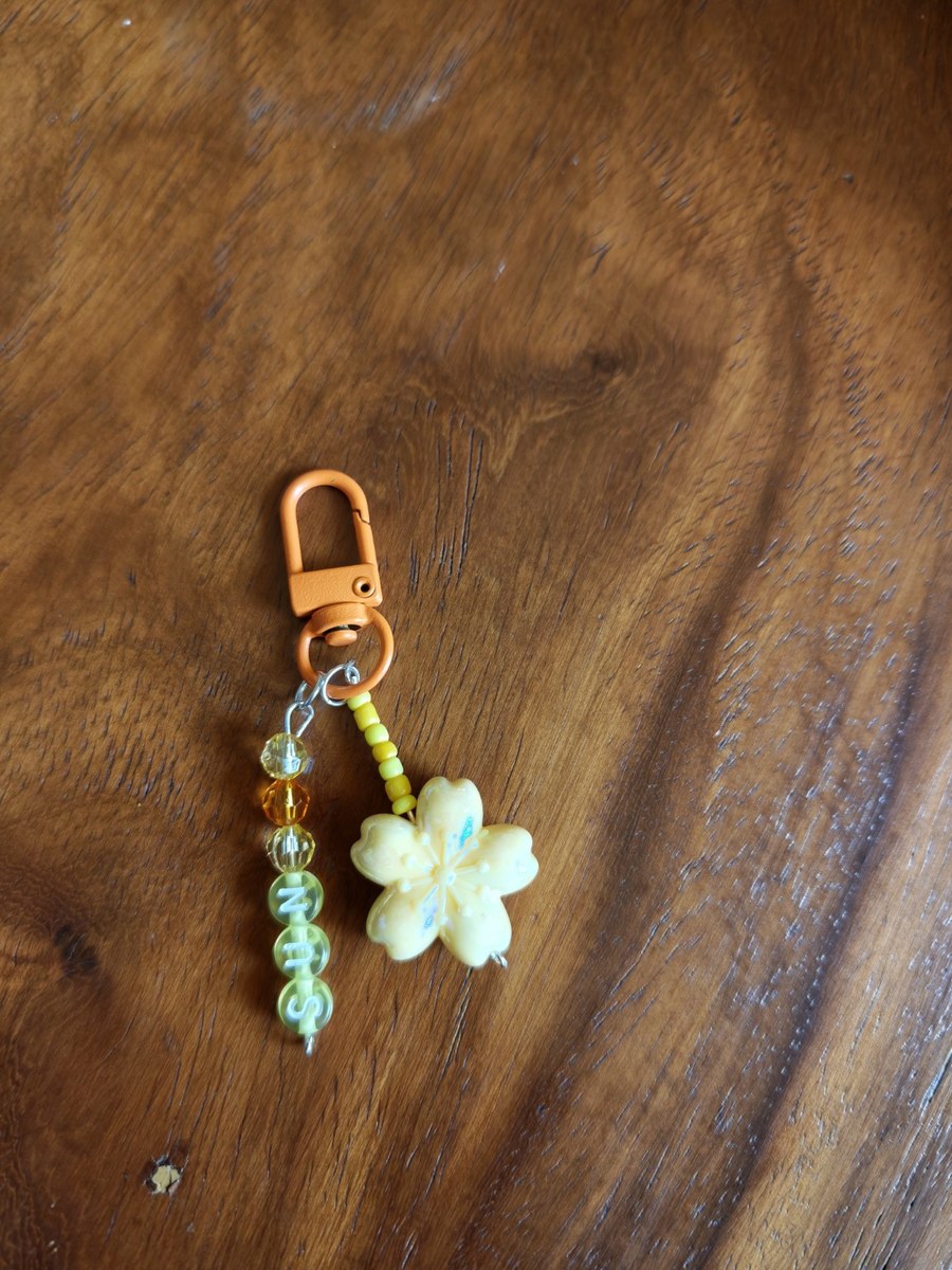 Yellow Flower Keychain